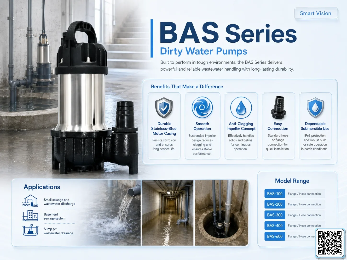 BAS BAS Series Dirty Water Pumps Catalogue Taiwan Pumps, Bơm Đài Loan nhập khẩu