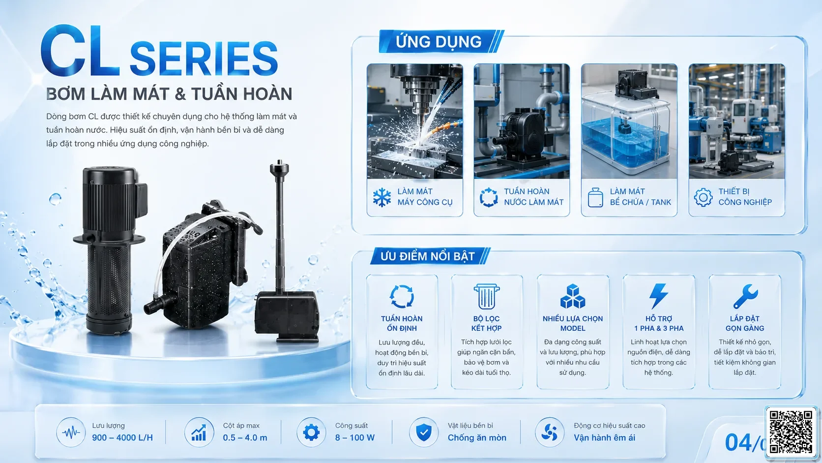 CL CL Series Cooling Pumps Taiwan Pumps, Bơm Đài Loan nhập khẩu