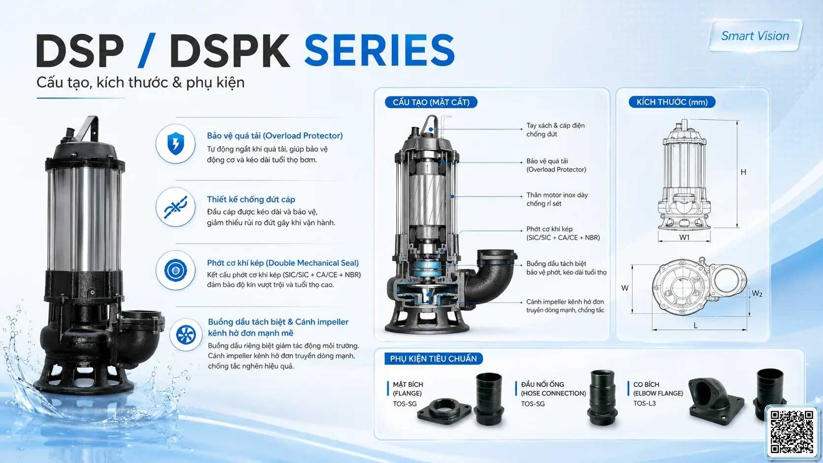 DSP/DSPK DSP/DSPK Series Sewage Pumps Taiwan Pumps, Bơm Đài Loan nhập khẩu