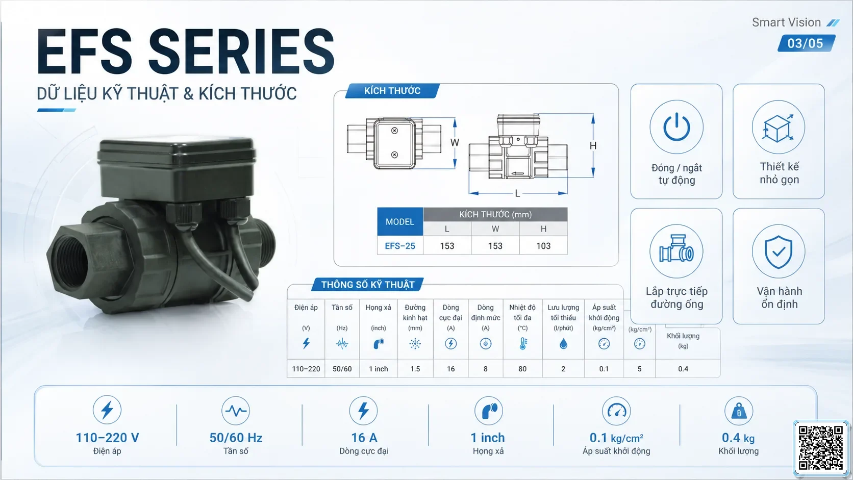 EFS EFS Series Float Switch Bơm Đài Loan nhập khẩu