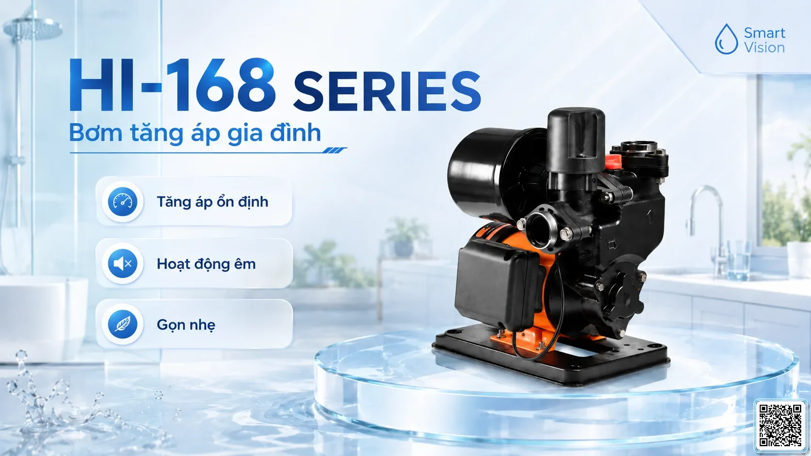 HI-168 Series – Bơm tăng áp gia đình