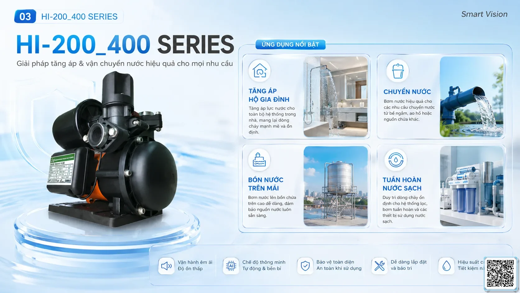 HI-200/400 HI-200/400 Series Home Booster Pumps Taiwan Pumps, Bơm Đài Loan nhập khẩu