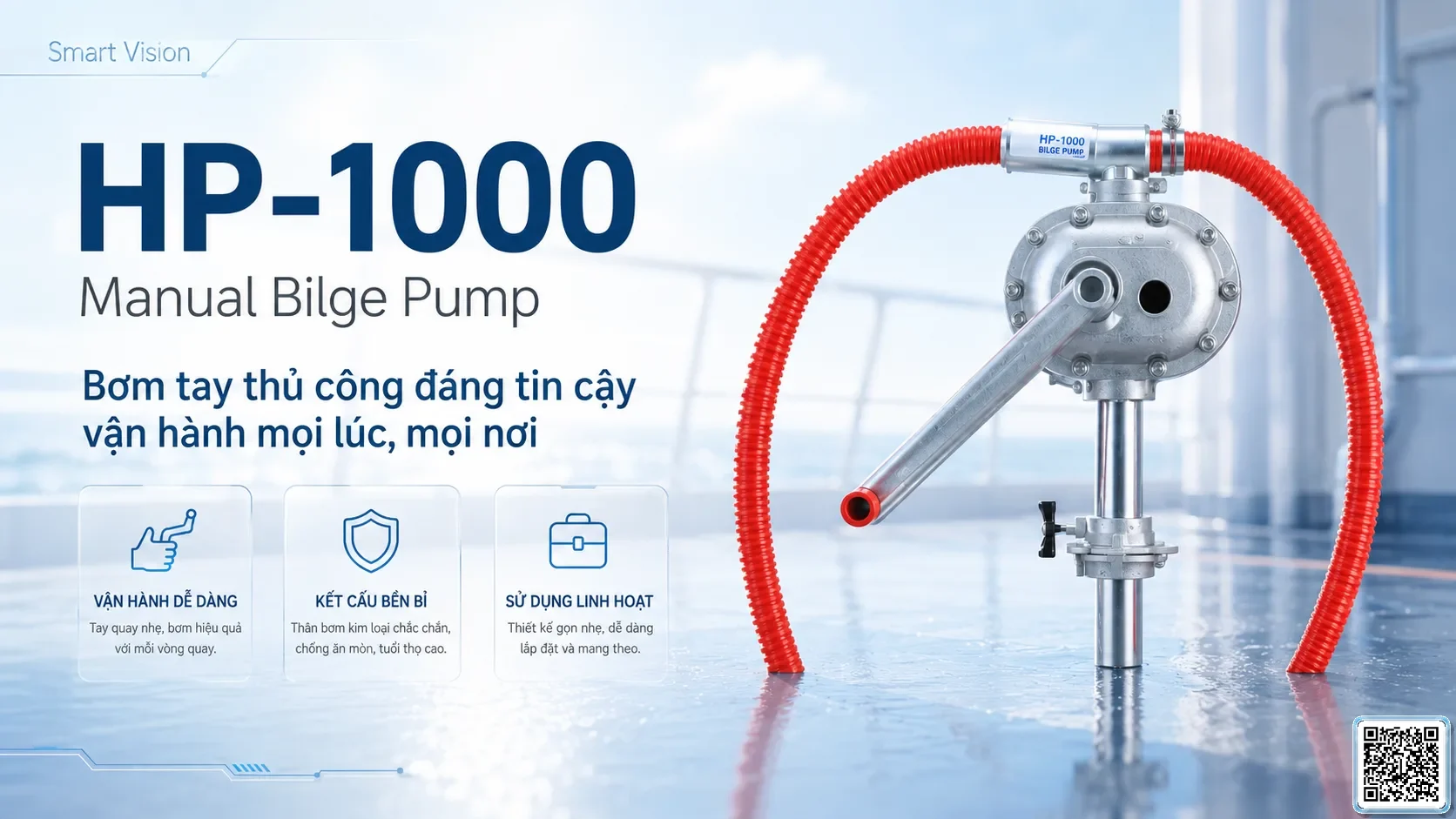 HP-1000 HP-1000 Manual Bilge Pump Catalogue Taiwan Pumps, Bơm Đài Loan nhập khẩu