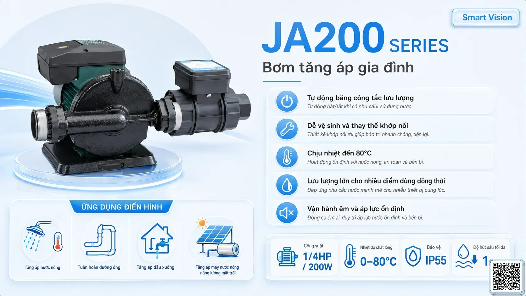 JA200 JA200 Series Home Booster Pumps Catalogue Taiwan Pumps, Bơm Đài Loan nhập khẩu