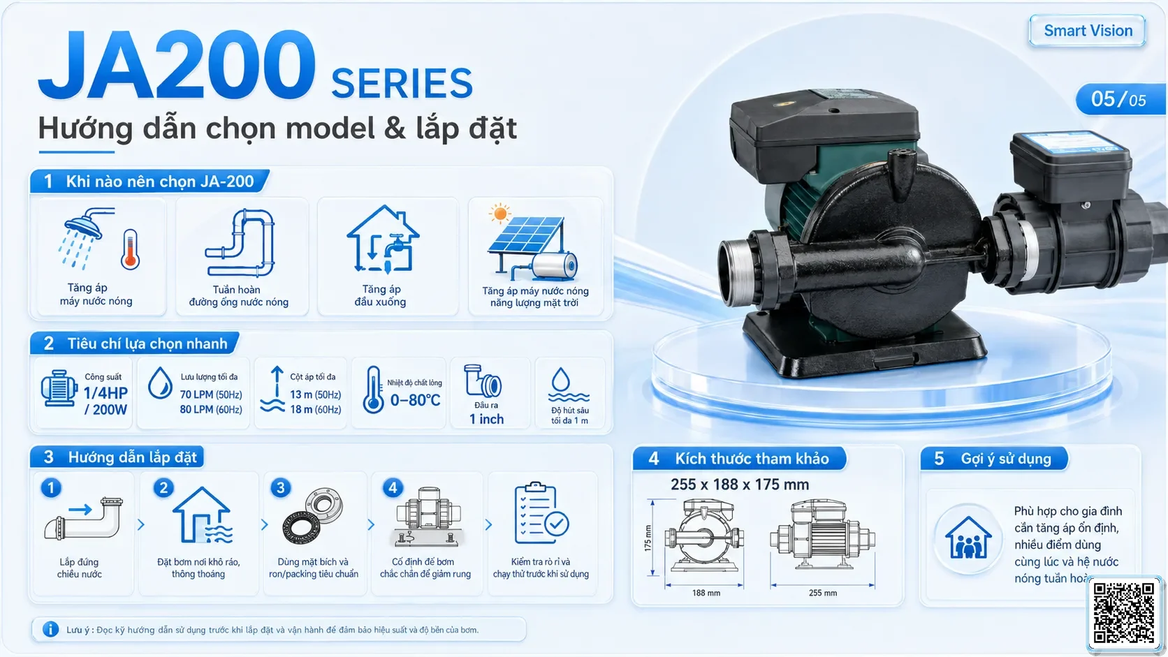 JA200 JA200 Series Home Booster Pumps Catalogue Taiwan Pumps, Bơm Đài Loan nhập khẩu
