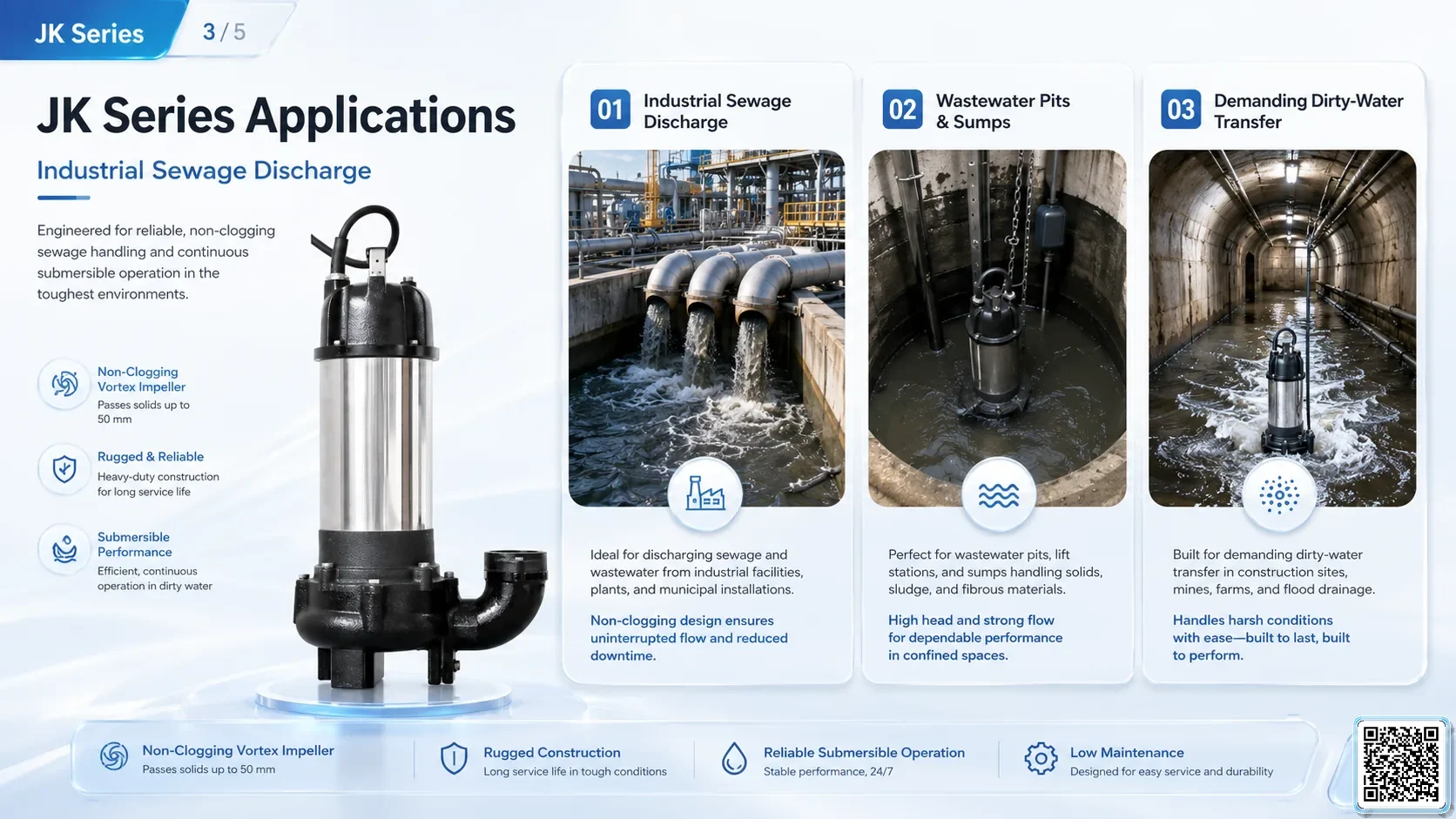 JK JK Series Sewage Pumps Bơm Đài Loan - App Pumps