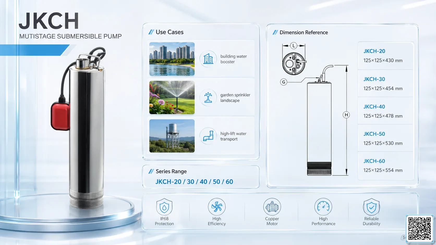 JKCH JKCH Series Multistage Submersible Pump Bơm Đài Loan - App Pumps