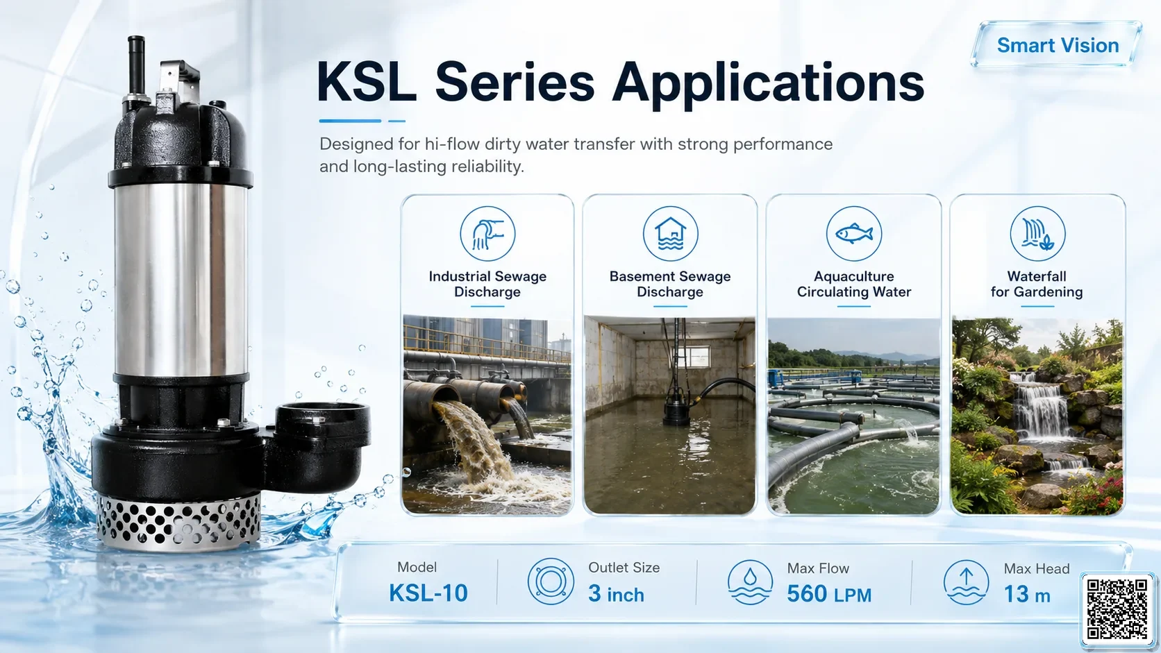 KSL KSL Series Hi-flow Dirty Water Pumps Bơm Đài Loan - App Pumps