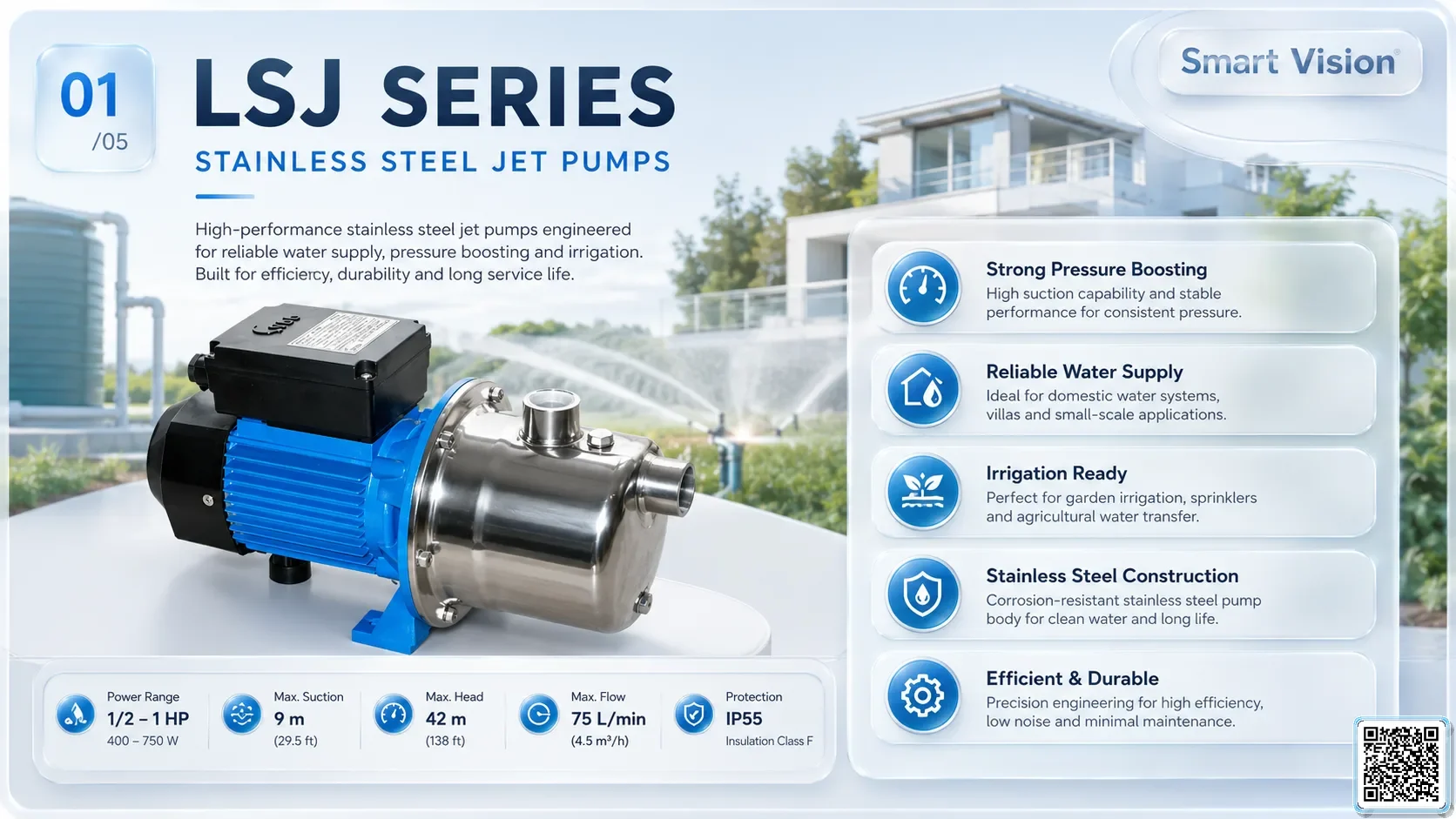 LSJ LSJ Series Stainless Steel Jet Pumps Bơm Đài Loan - App Pumps