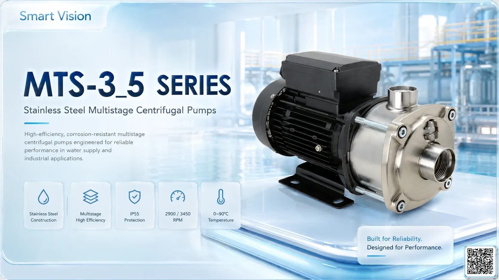 MTS-3/5 MTS-3/5 Series Stainless Steel Multistage Centrifugal Pumps Taiwan Pumps, Bơm Đài Loan nhập khẩu