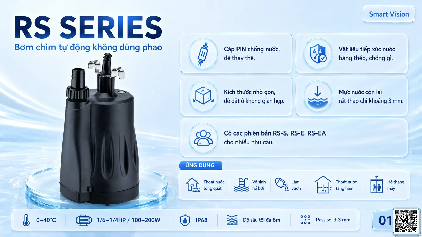 RS RS Series Automatic On/Off Without Float Switch Catalogue Taiwan Pumps, Bơm Đài Loan nhập khẩu