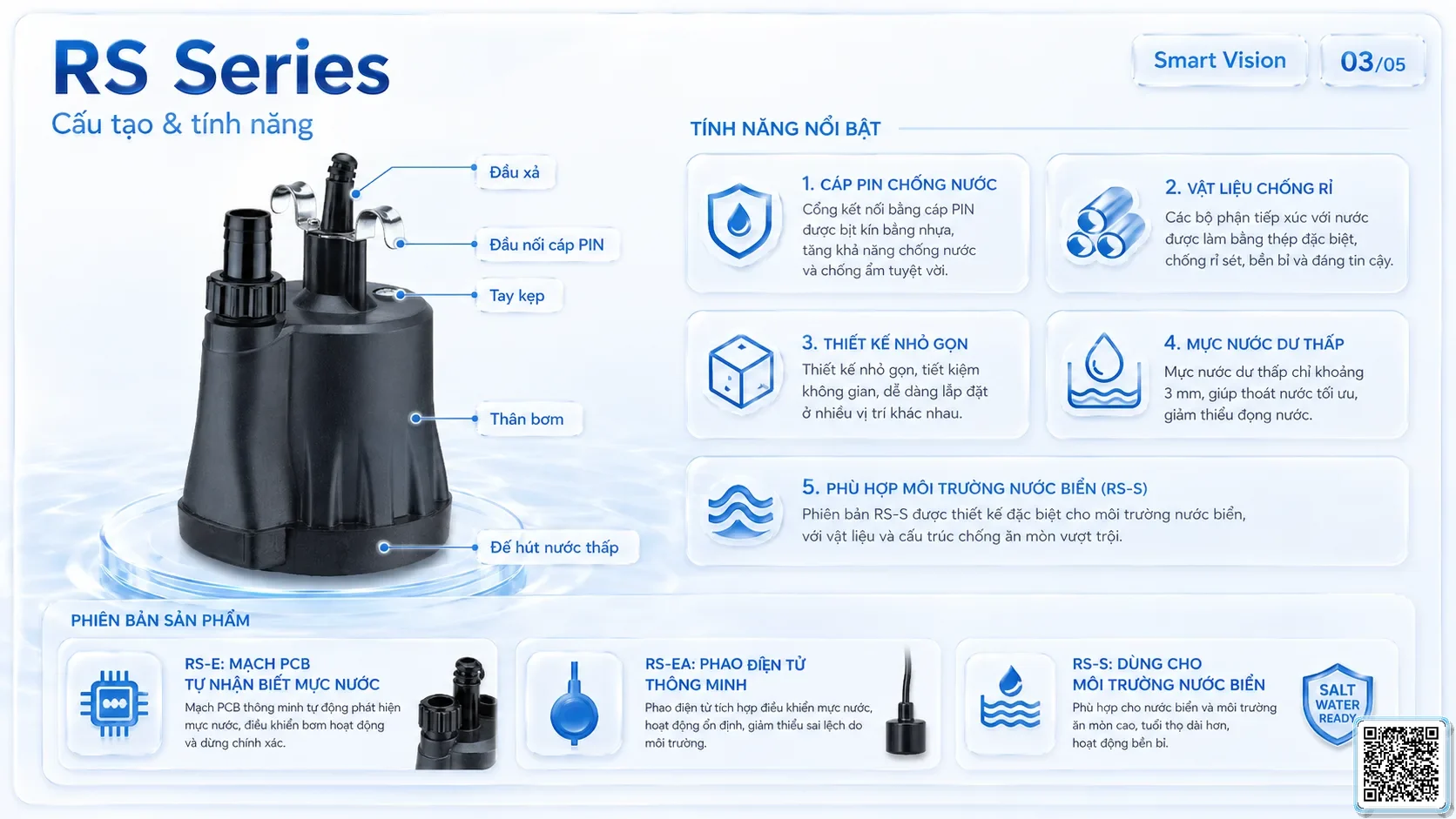 RS RS Series Automatic On/Off Without Float Switch Catalogue Taiwan Pumps, Bơm Đài Loan nhập khẩu