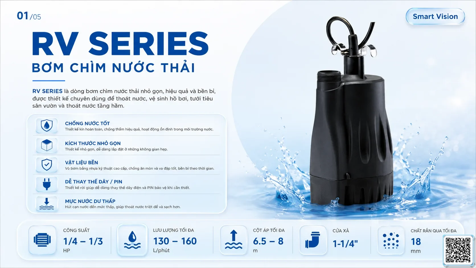 RV APP Taiwan pump image for fountain, drainage and water show applications