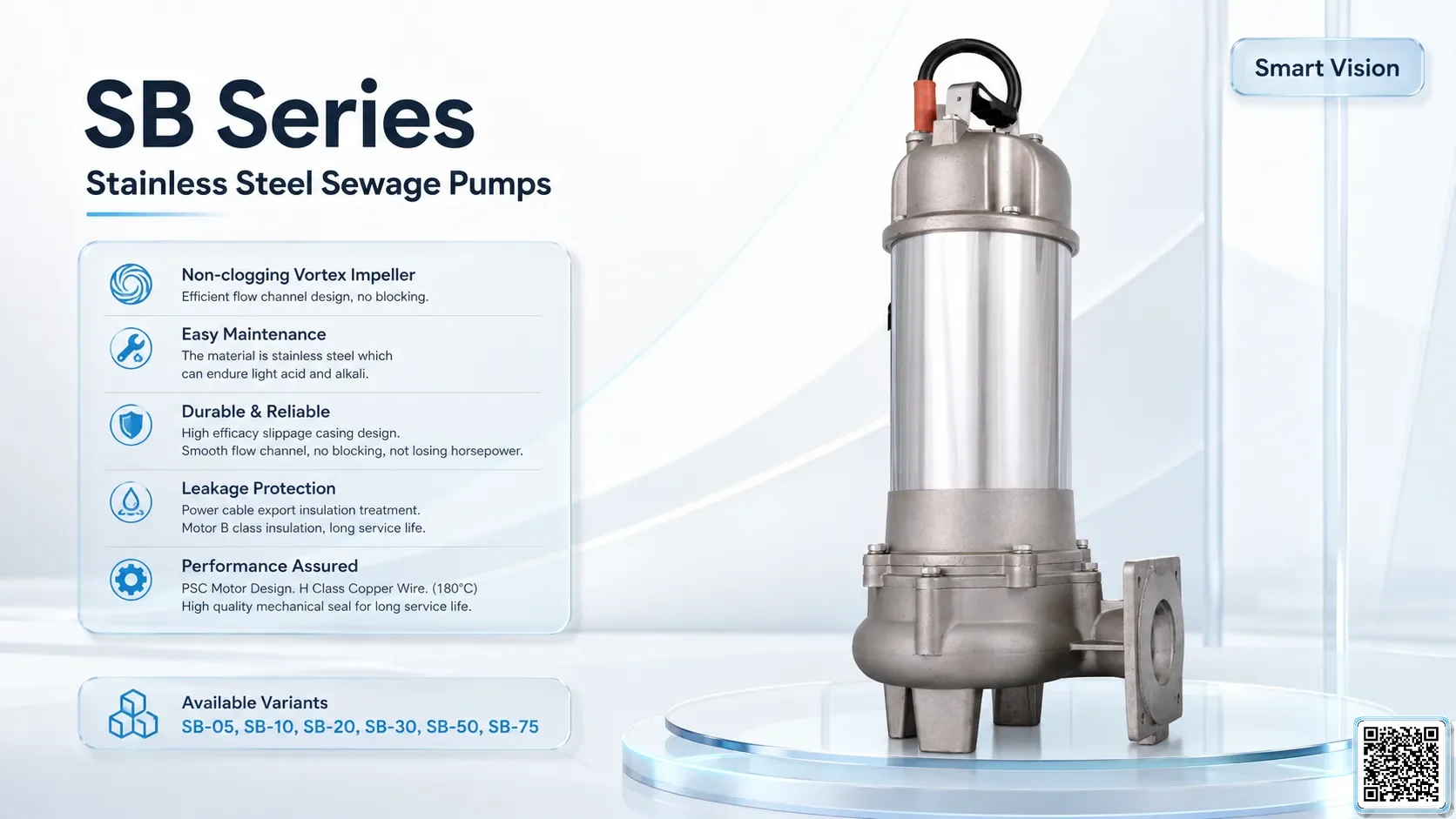 SB SB Series Stainless Steel Sewage Pumps Bơm Đài Loan - App Pumps