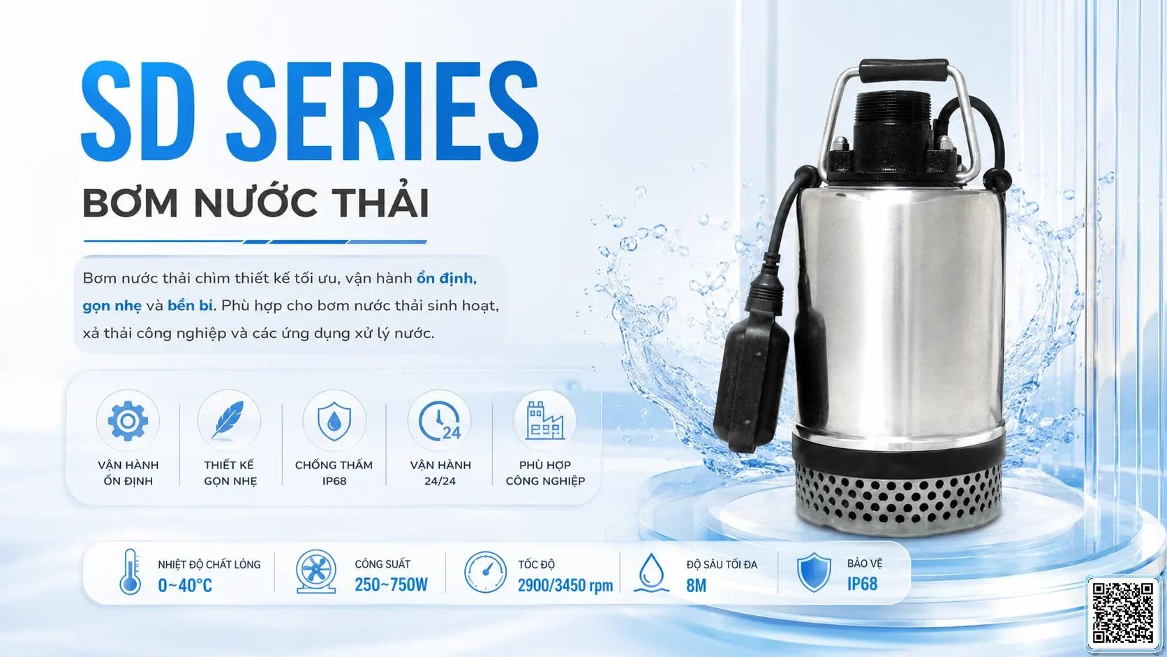 SD SD Series Sewage Pumps Catalogue Taiwan Pumps, Bơm Đài Loan nhập khẩu
