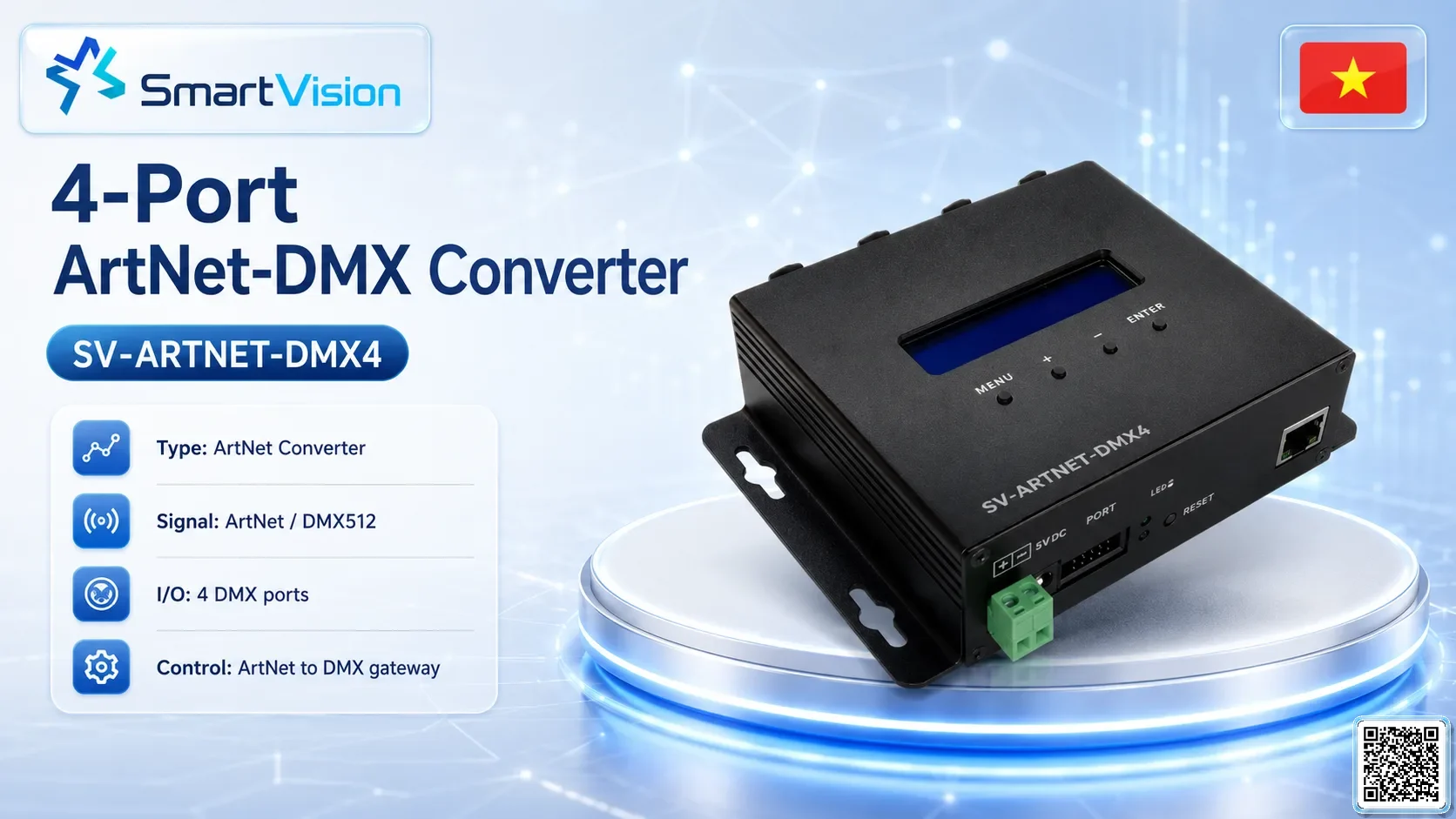 SV-ARTNET-DMX4 SV-ARTNET-DMX4 4-Port ArtNet-DMX Converter DMX Controller, DMX fountain, DMX Nozzle, DMX Pumps, DMX software, DMX Lighting SV-ARTNET-DMX4 SV-ARTNET-DMX4 4-Port ArtNet-DMX Converter DMX Controller, DMX fountain, DMX Nozzle, DMX Pumps, DMX software, DMX Lighting