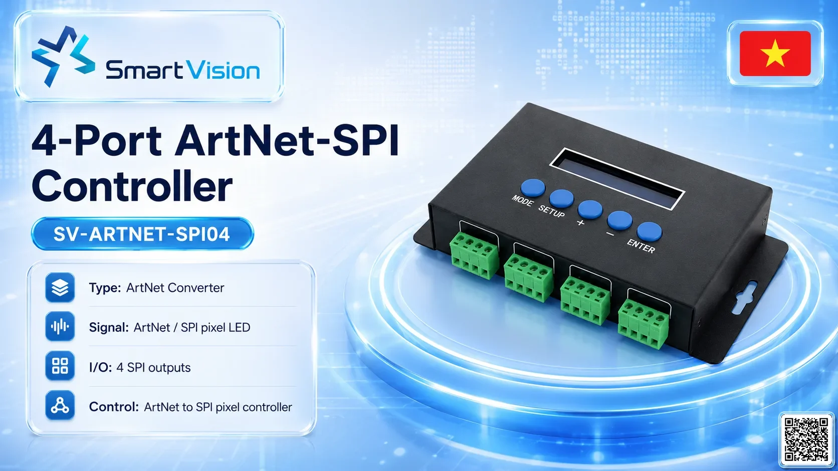 SV-ARTNET-SPI04 SV-ARTNET-SPI04 4-Port ArtNet-SPI Controller DMX Controller, DMX fountain, DMX Nozzle, DMX Pumps, DMX software, DMX Lighting SV-ARTNET-SPI04 SV-ARTNET-SPI04 4-Port ArtNet-SPI Controller DMX Controller, DMX fountain, DMX Nozzle, DMX Pumps, DMX software, DMX Lighting