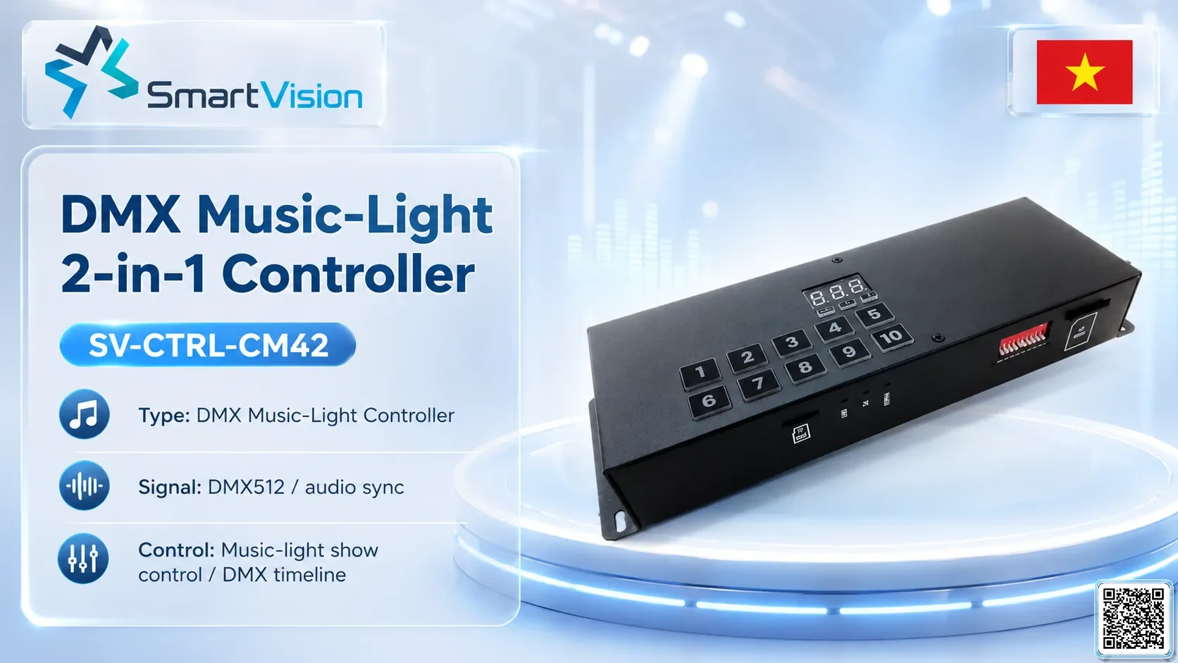 SV-CTRL-CM42 SV-CTRL-CM42 DMX Music-Light 2-in-1 Controller DMX Controller, DMX fountain, DMX Nozzle, DMX Pumps, DMX software, DMX Lighting