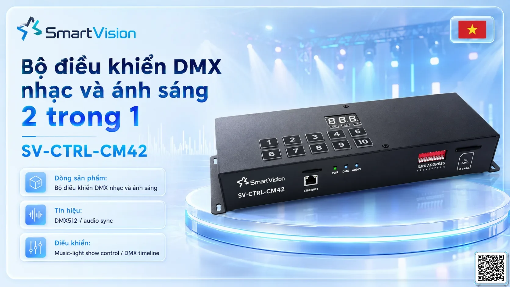 SV-CTRL-CM42 DMX Music-Light 2-in-1 Controller