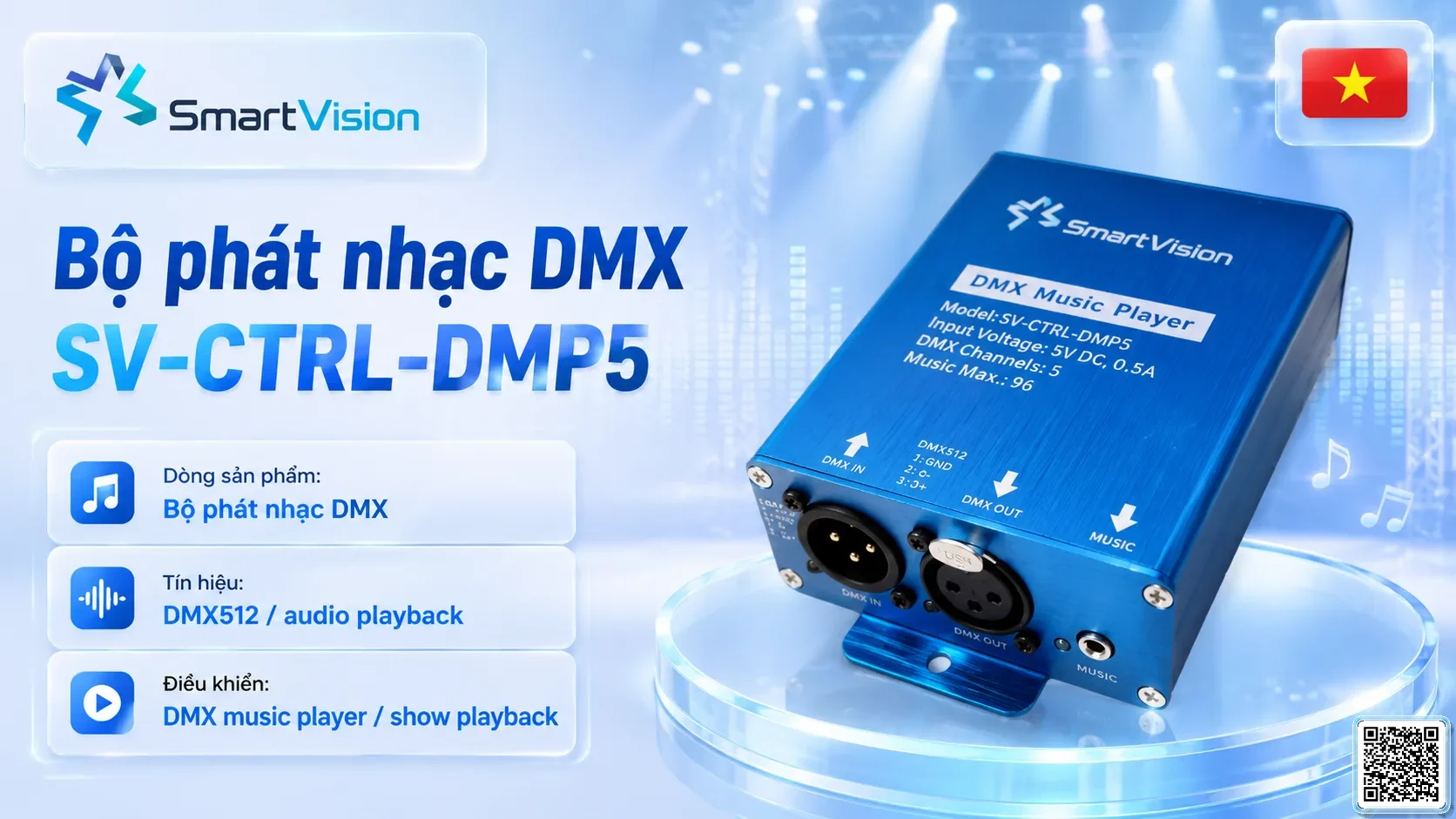 Bộ phát nhạc DMX SV-CTRL-DMP5