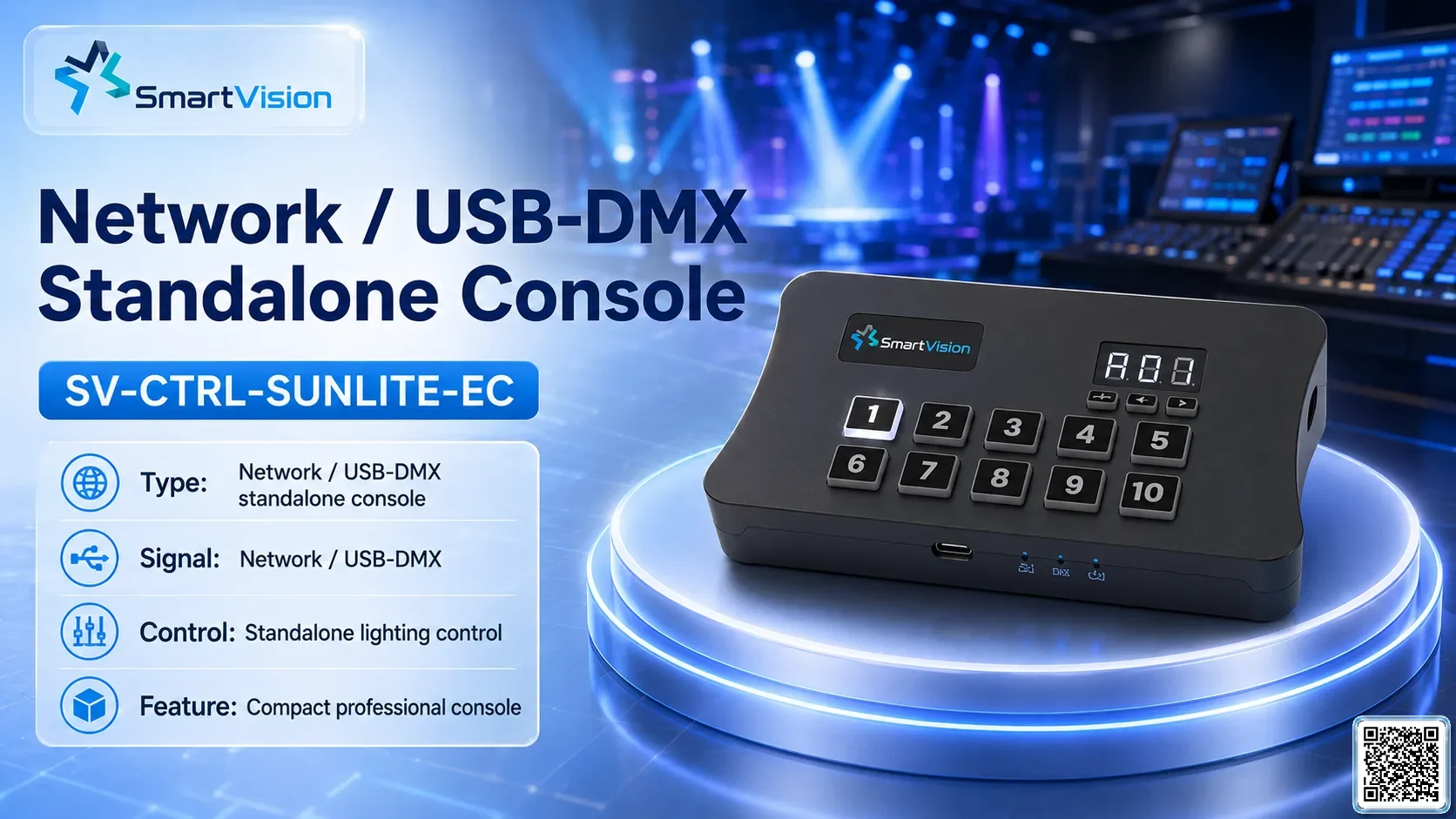 SV-CTRL-SUNLITE-EC Network / USB-DMX Standalone Console