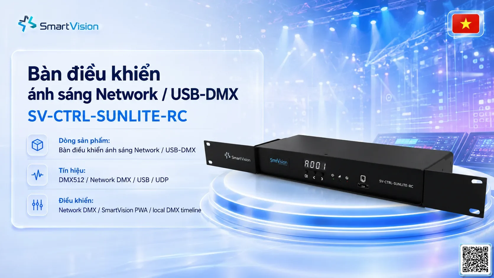 Bàn điều khiển ánh sáng Network / USB-DMX SV-CTRL-SUNLITE-RC