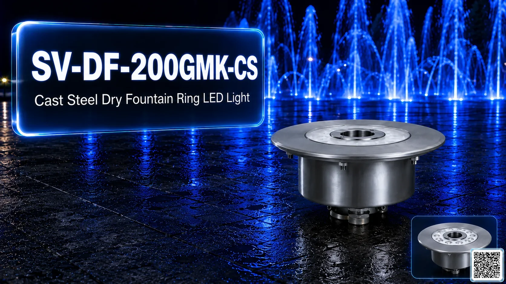 SV-DF-200GMK-CS Cast Steel Dry Fountain Ring LED Light