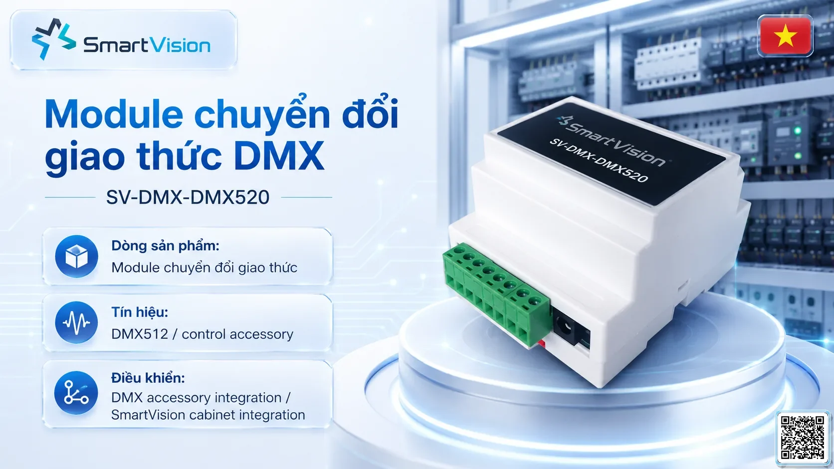 SV-DMX-DMX520 SV-DMX-DMX520 DMX Protocol Converter Module Bộ điều khiển DMX, Nhạc nước DMX, Đèn DMX, Bơm DMX, hệ thống ánh sáng DMX