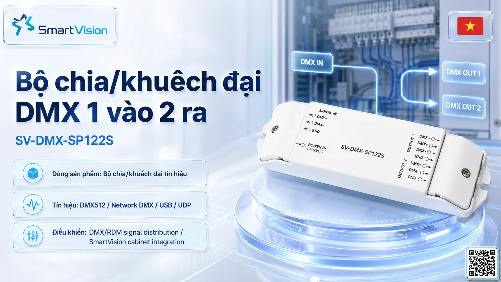 SV-DMX-SP122S SV-DMX-SP122S 1-in / 2-out DMX Signal Splitter Bộ điều khiển DMX, Nhạc nước DMX, Đèn DMX, Bơm DMX, hệ thống ánh sáng DMX SV-DMX-SP122S SV-DMX-SP122S 1-in / 2-out DMX Signal Splitter Bộ điều khiển DMX, Nhạc nước DMX, Đèn DMX, Bơm DMX, hệ thống ánh sáng DMX