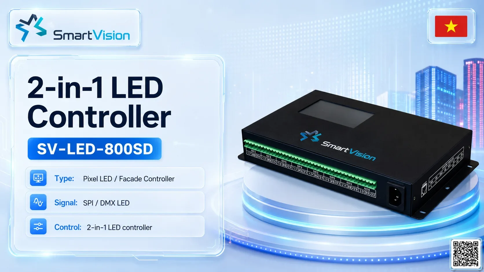 SV-LED-800SD SV-LED-800SD 2-in-1 LED Controller DMX Controller, DMX fountain, DMX Nozzle, DMX Pumps, DMX software, DMX Lighting