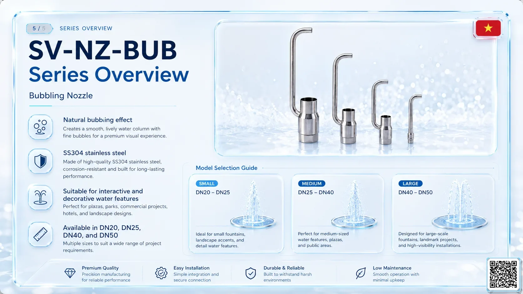 SV-NZ-BUB SV-NZ-BUB Bubbling Nozzle Catalogue Nozzle - fountain nozzle - fountain equipments