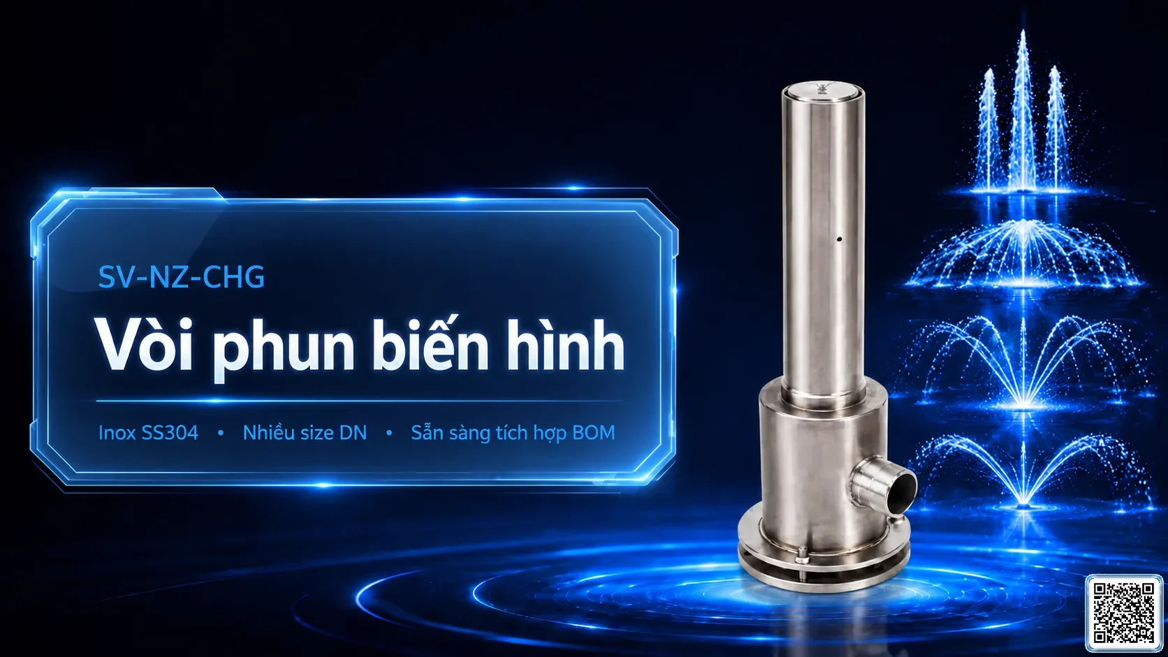 SV-NZ-CHG SV-NZ-CHG Changed Nozzle Thông số kỹ thuật vòi phun, Catalogue vòi phun nước nghệ thuật