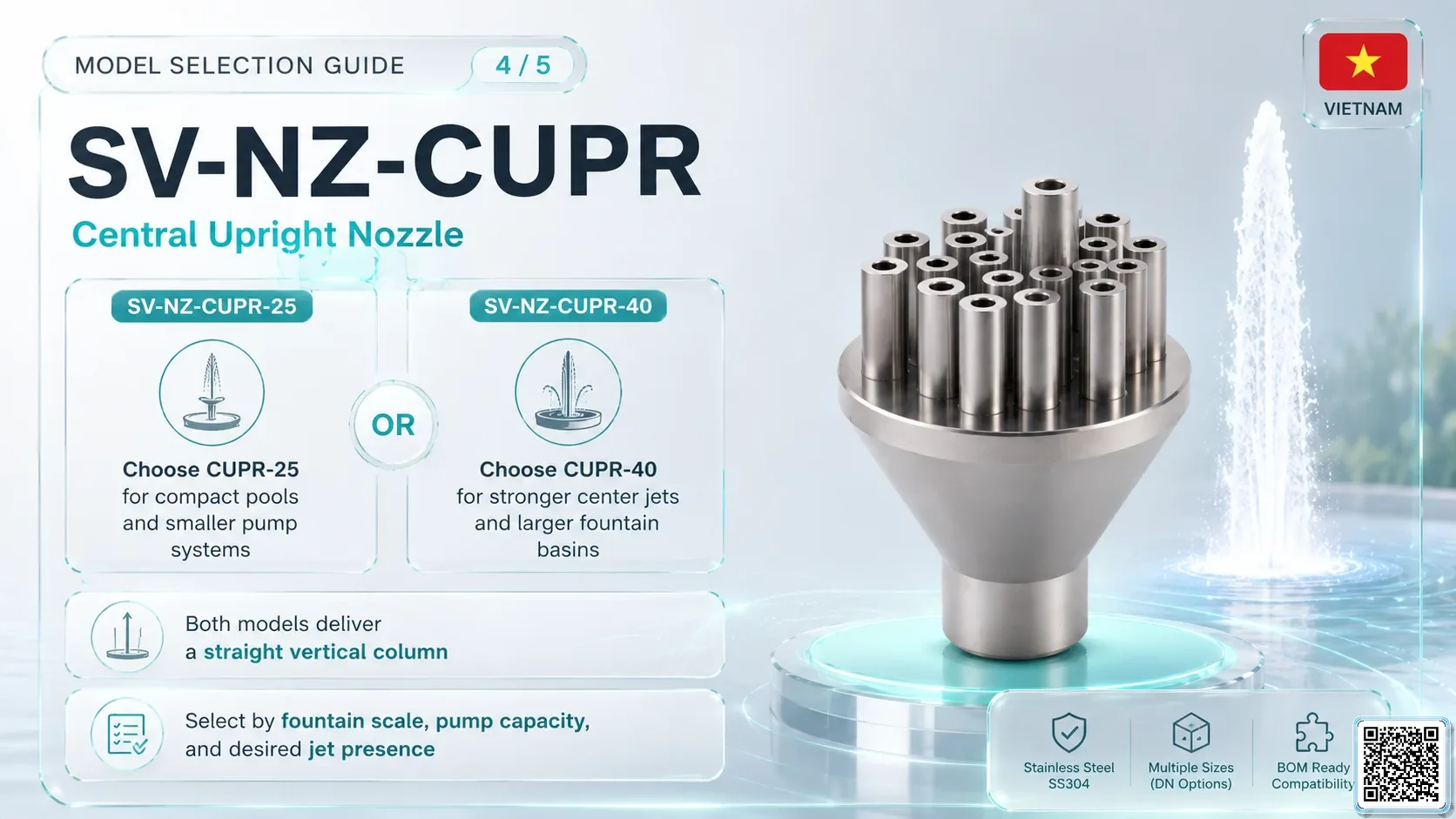 SV-NZ-CUPR SV-NZ-CUPR Central Upright Nozzle Catalogue Nozzle - fountain nozzle - fountain equipments