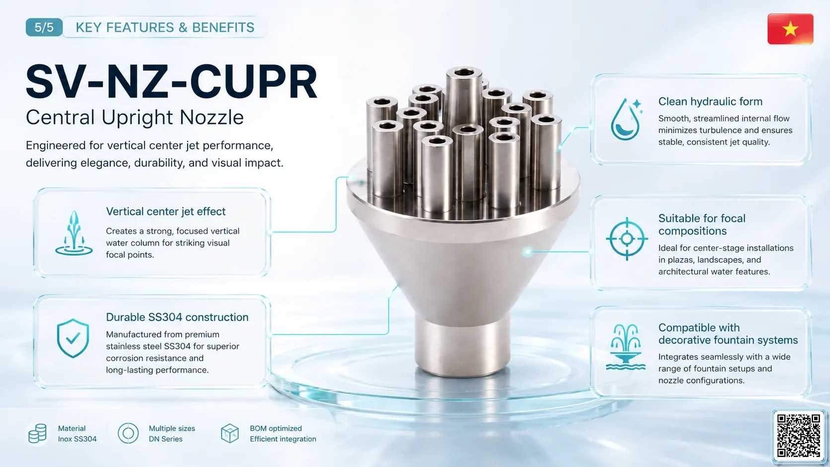 SV-NZ-CUPR SV-NZ-CUPR Central Upright Nozzle Catalogue Nozzle - fountain nozzle - fountain equipments