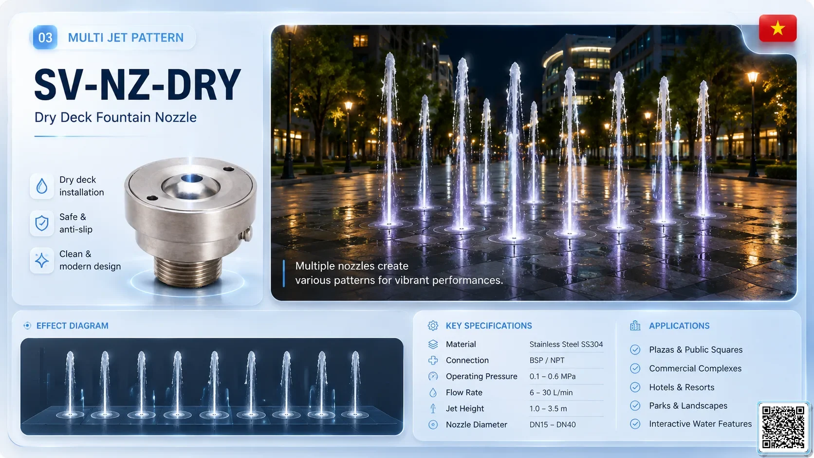 SV-NZ-DRY SV-NZ-DRY Dry Direct Injection Nozzle Catalogue Nozzle - fountain nozzle - fountain equipments