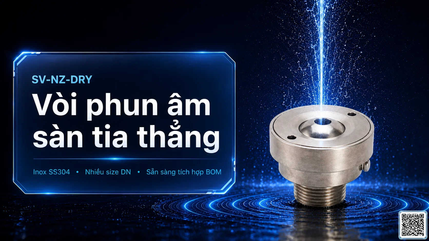 SV-NZ-DRY SV-NZ-DRY Dry Direct Injection Nozzle Thông số kỹ thuật vòi phun, Catalogue vòi phun nước nghệ thuật
