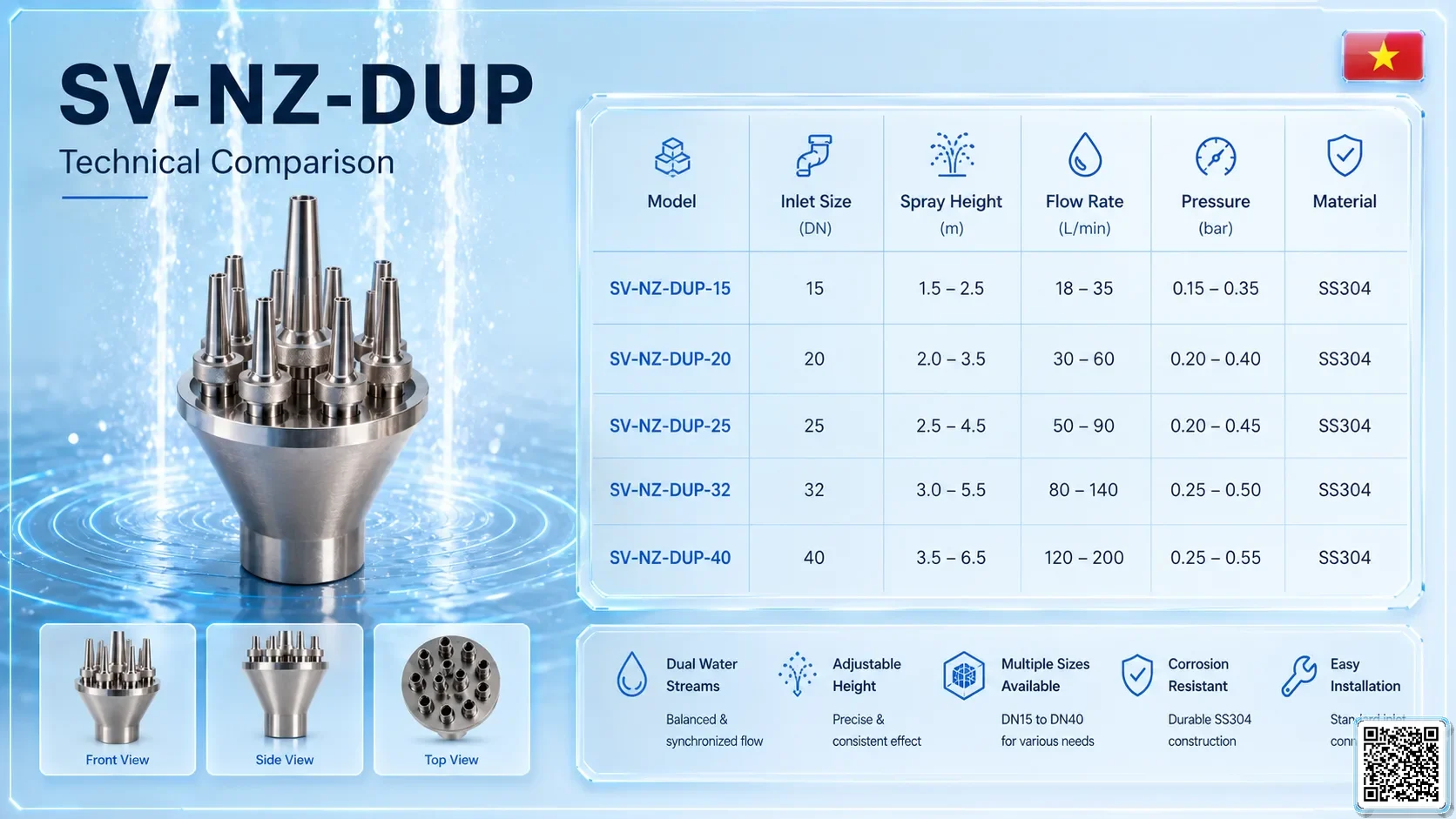 SV-NZ-DUP SV-NZ-DUP Direct Up Nozzle Catalogue Nozzle - fountain nozzle - fountain equipments