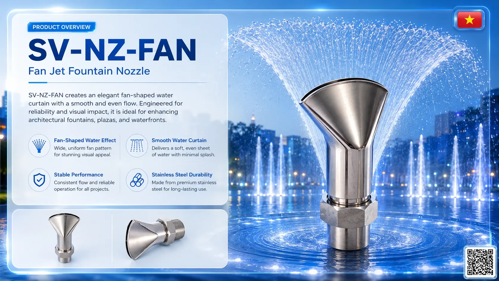 SV-NZ-FAN SV-NZ-FAN Fan-Shaped Nozzle Catalogue Nozzle - fountain nozzle - fountain equipments