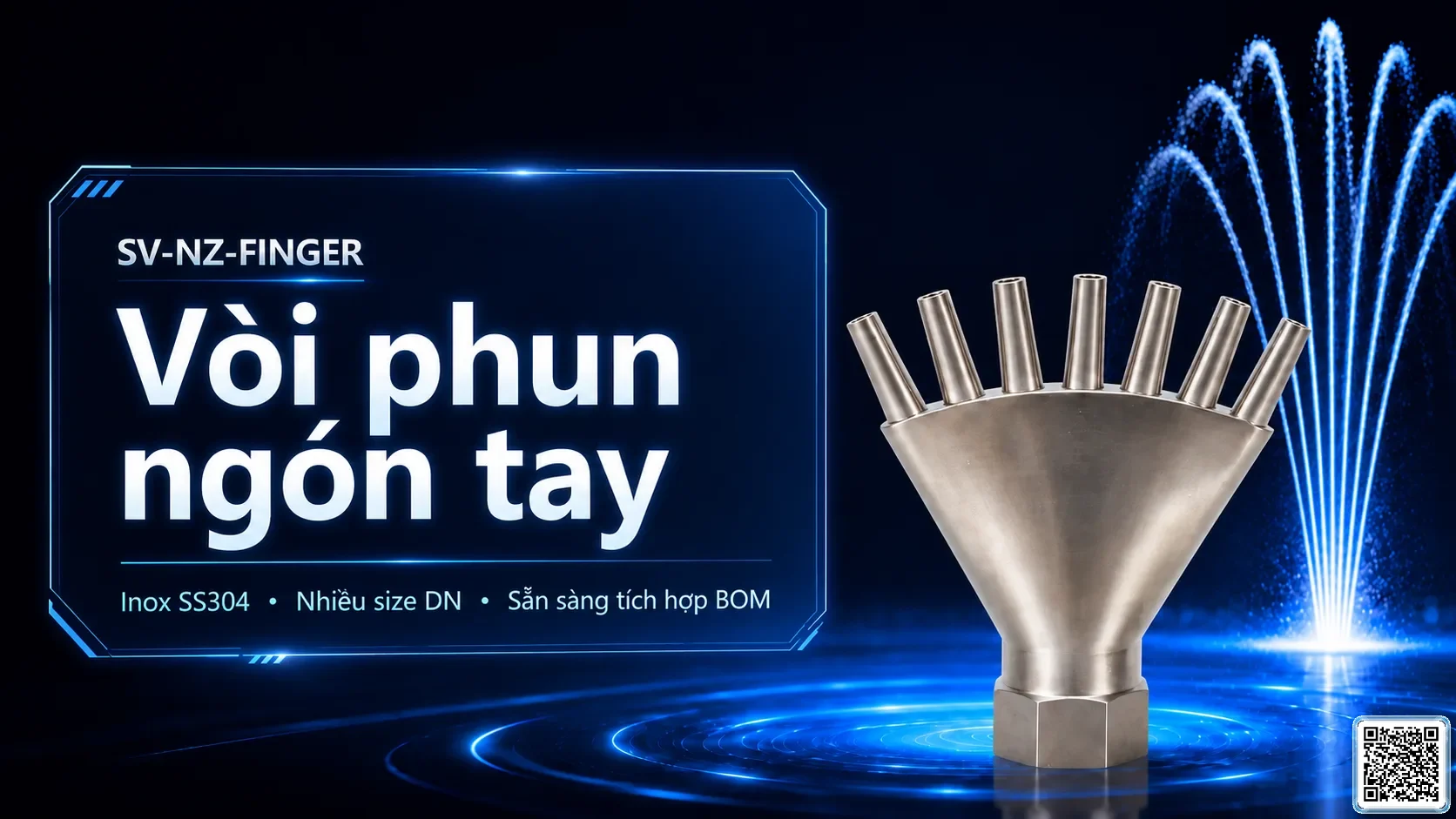 SV-NZ-FINGER SV-NZ-FINGER Finger Nozzle Thông số kỹ thuật vòi phun, Catalogue vòi phun nước nghệ thuật