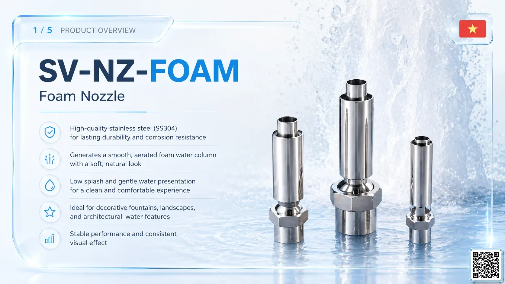 SV-NZ-FOAM SV-NZ-FOAM Foam Effect Nozzle Catalogue Nozzle - fountain nozzle - fountain equipments