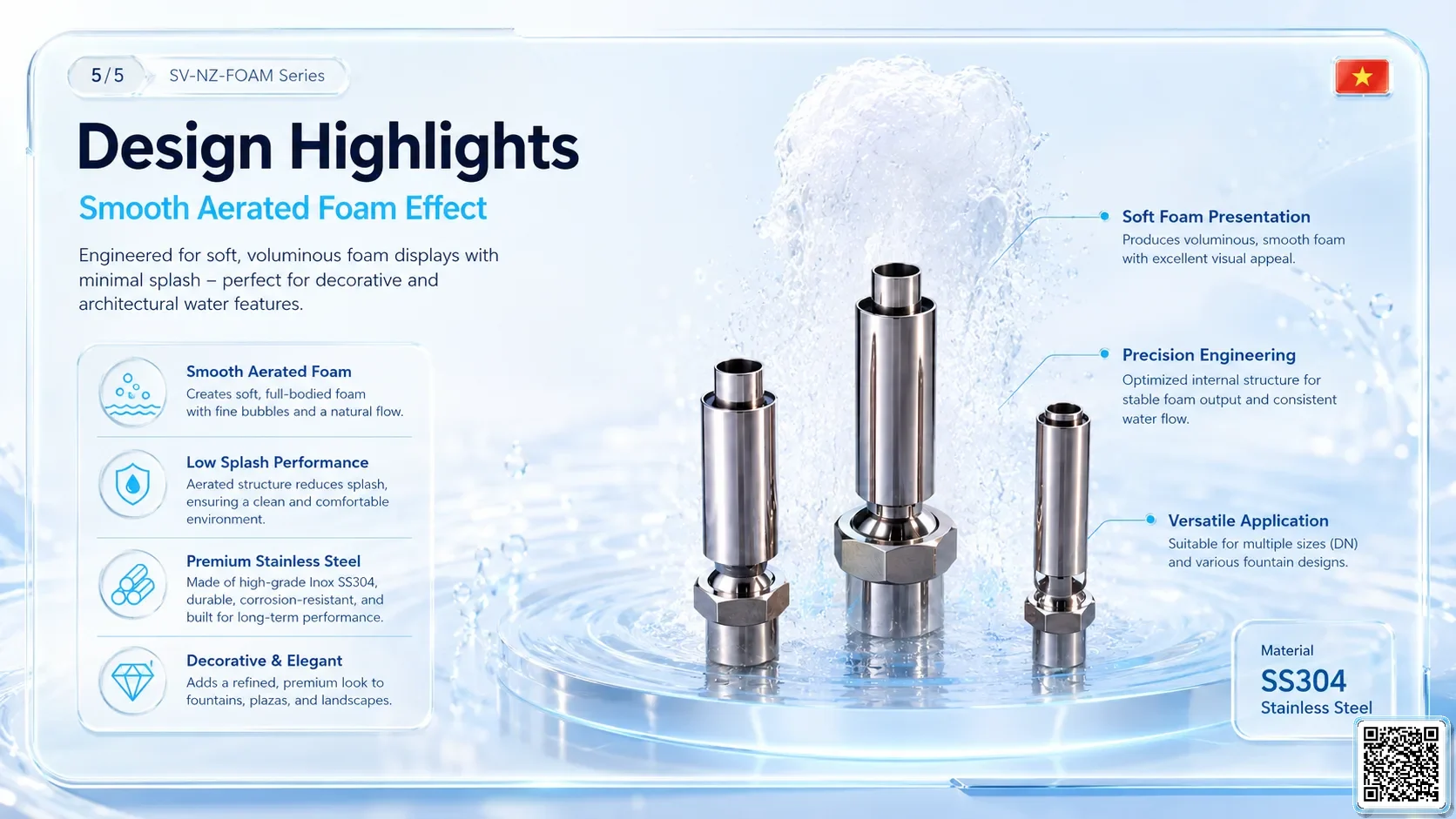 SV-NZ-FOAM SV-NZ-FOAM Foam Effect Nozzle Catalogue Nozzle - fountain nozzle - fountain equipments
