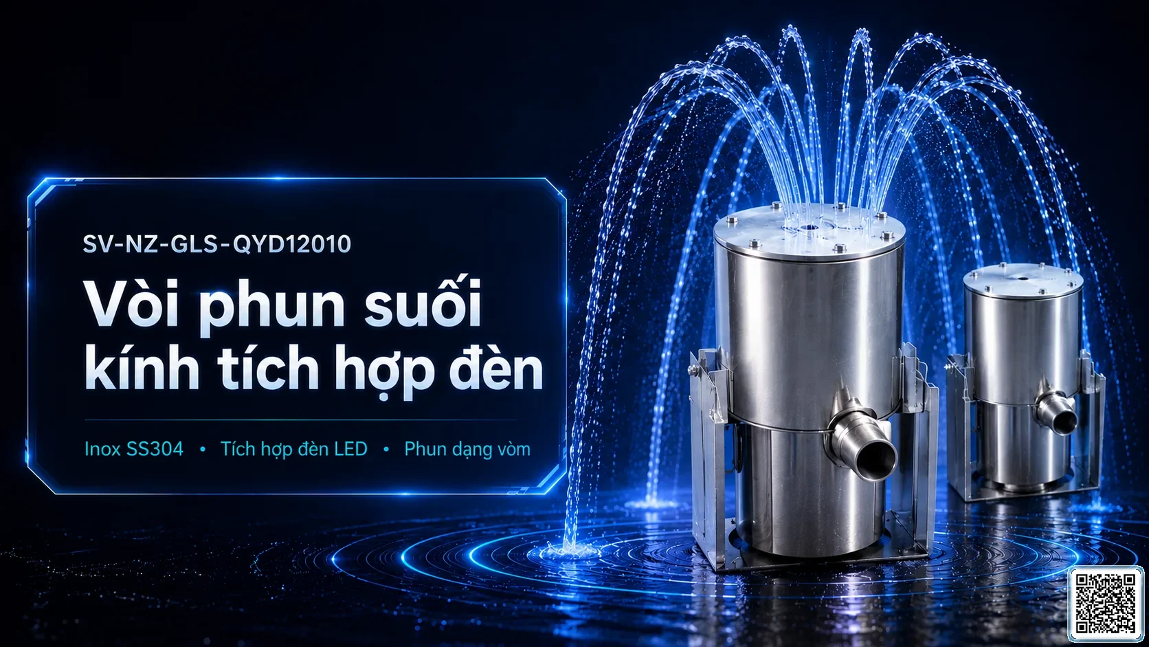 SV-NZ-GLS-QYD12010 SV-NZ-GLS-QYD12010 Glass Light Spring Nozzle Thông số kỹ thuật vòi phun, Catalogue vòi phun nước nghệ thuật