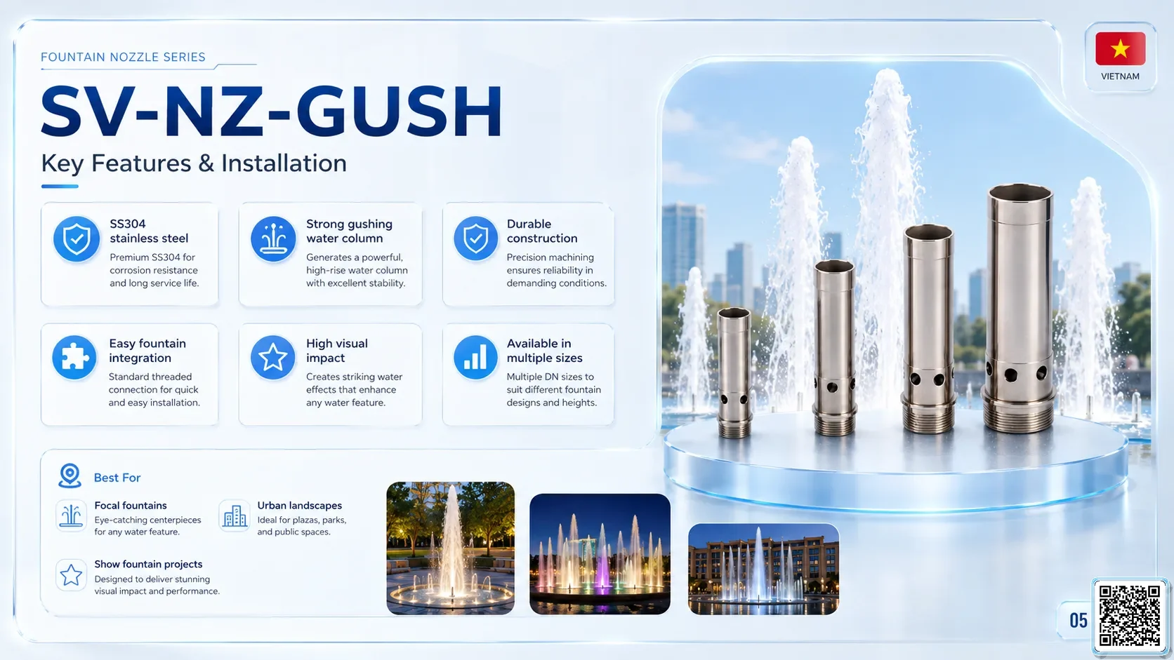 SV-NZ-GUSH SV-NZ-GUSH Gushing Nozzle Catalogue Nozzle - fountain nozzle - fountain equipments