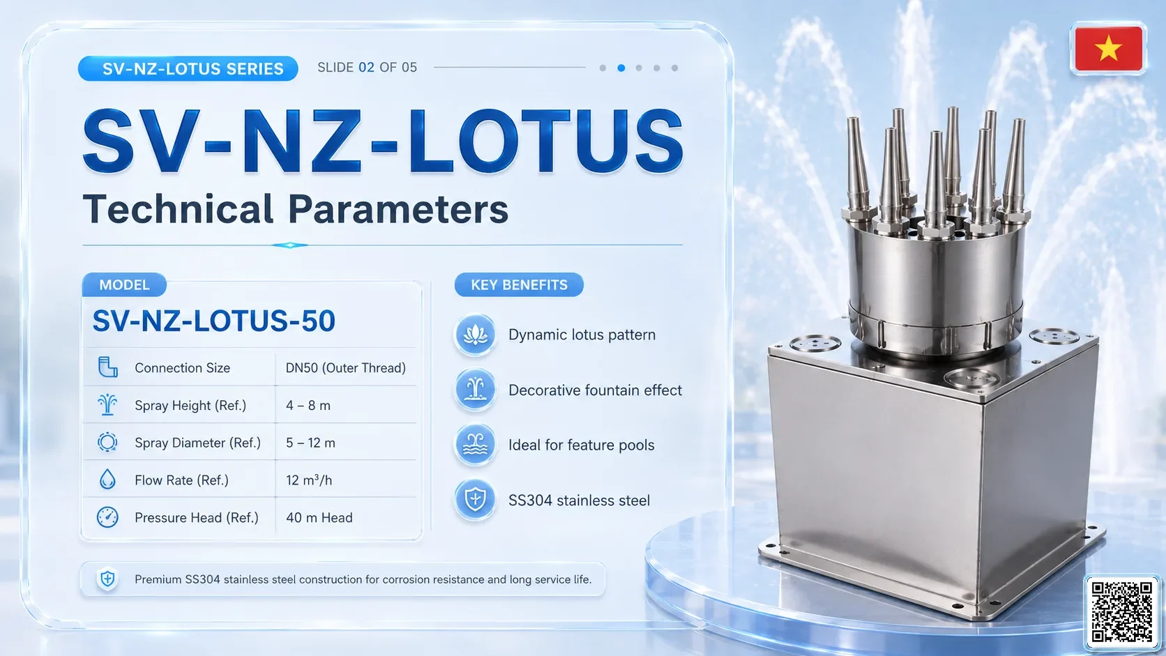 SV-NZ-LOTUS SV-NZ-LOTUS Dynamic Lotus Nozzle Catalogue Nozzle - fountain nozzle - fountain equipments