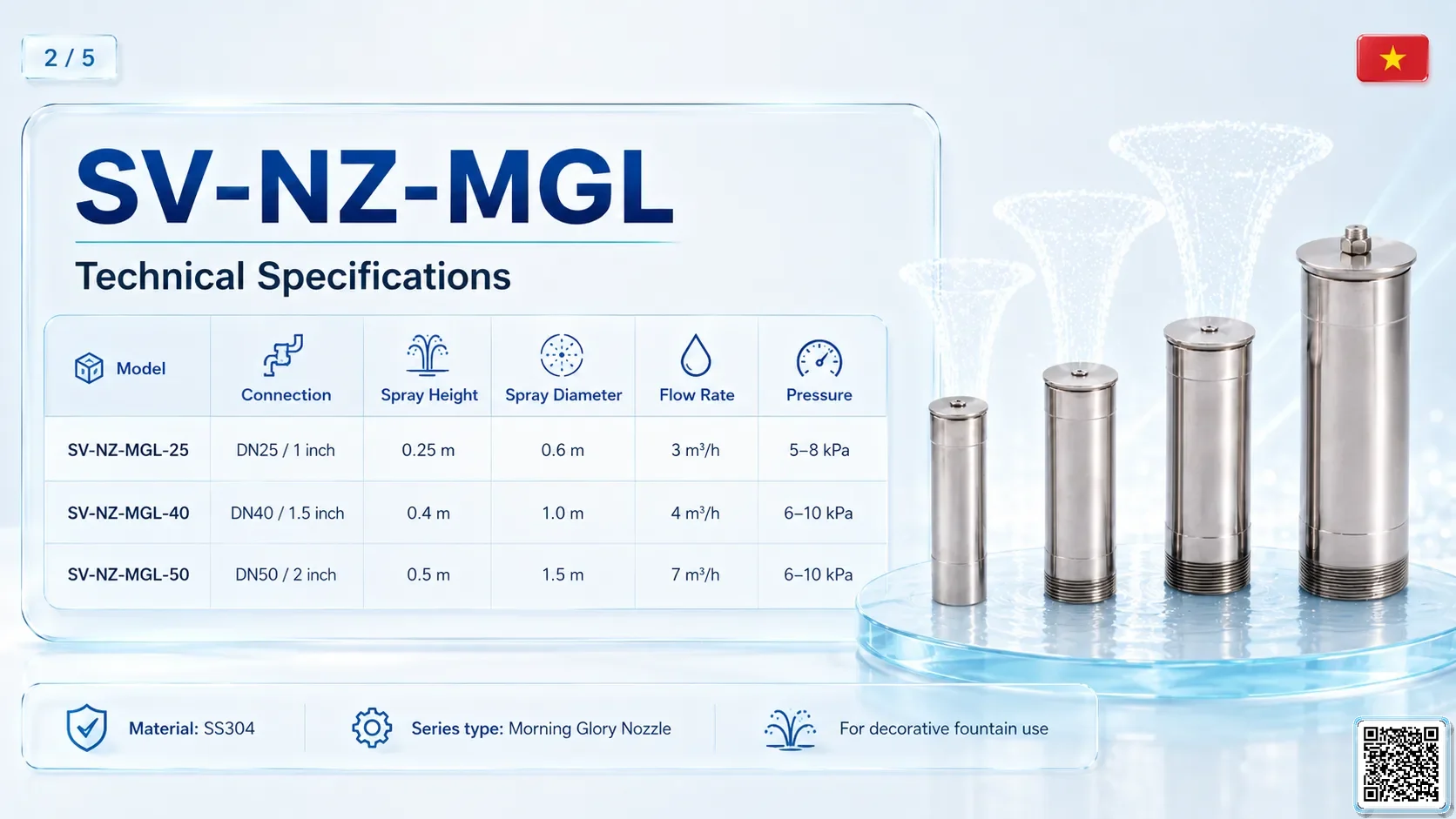 SV-NZ-MGL SV-NZ-MGL Morning Glory Nozzle Catalogue Nozzle - fountain nozzle - fountain equipments