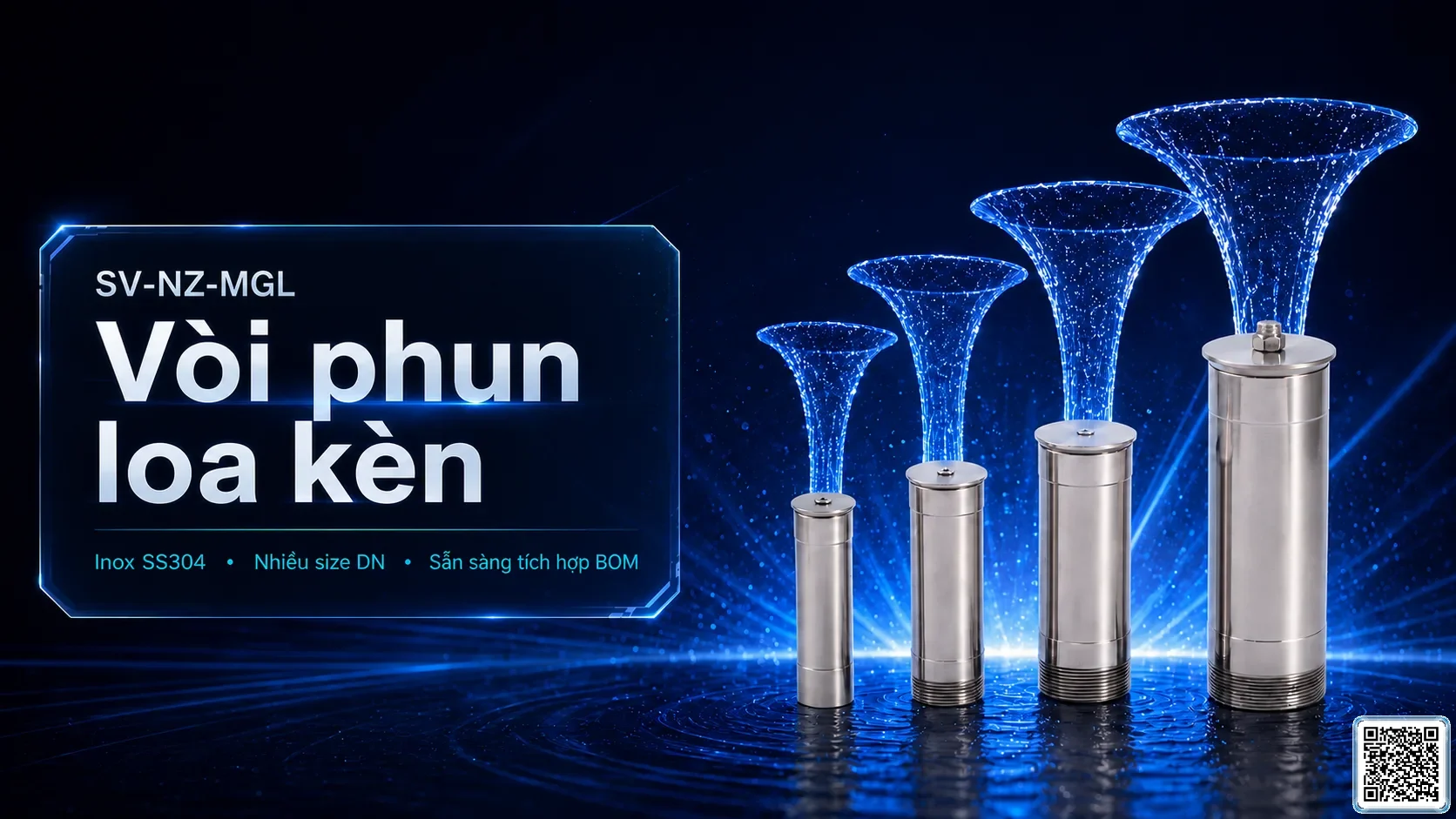 SV-NZ-MGL SV-NZ-MGL Morning Glory Nozzle Thông số kỹ thuật vòi phun, Catalogue vòi phun nước nghệ thuật