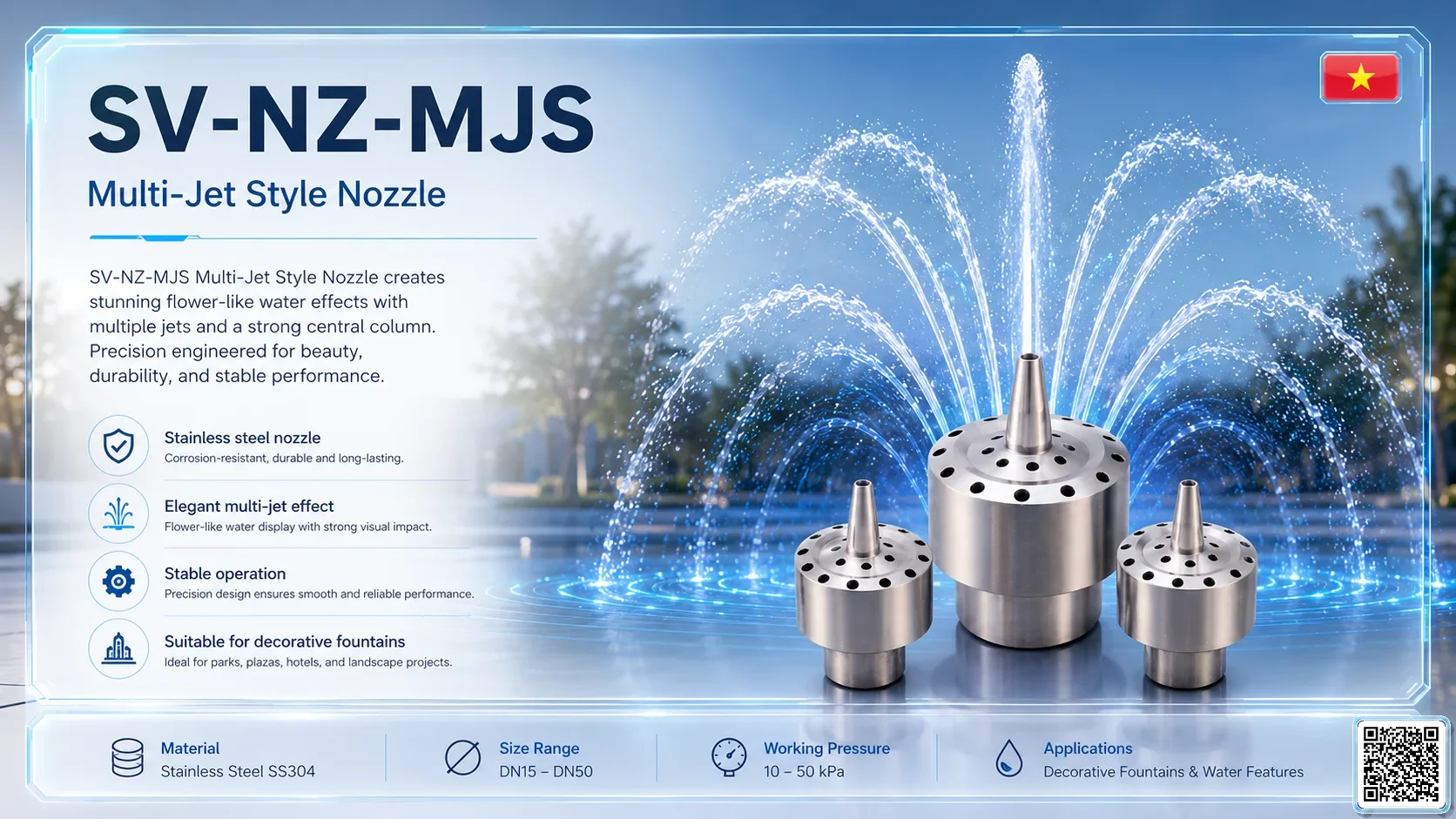 SV-NZ-MJS SV-NZ-MJS Multi-Jet Style Nozzle Catalogue Nozzle - fountain nozzle - fountain equipments