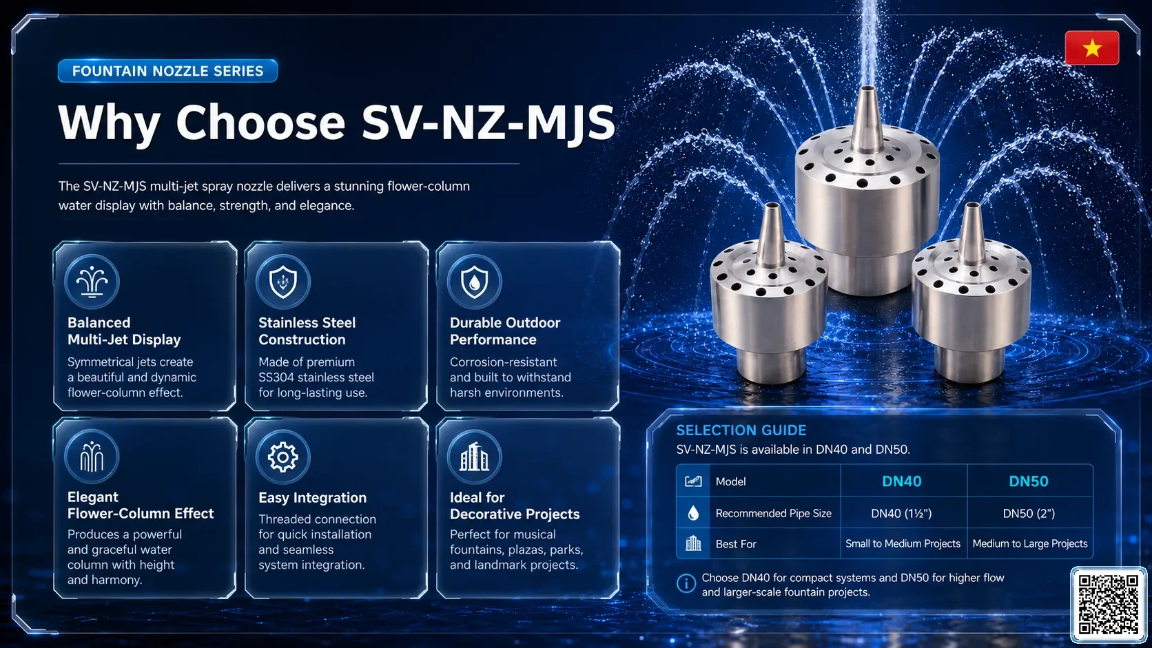 SV-NZ-MJS SV-NZ-MJS Multi-Jet Style Nozzle Catalogue Nozzle - fountain nozzle - fountain equipments