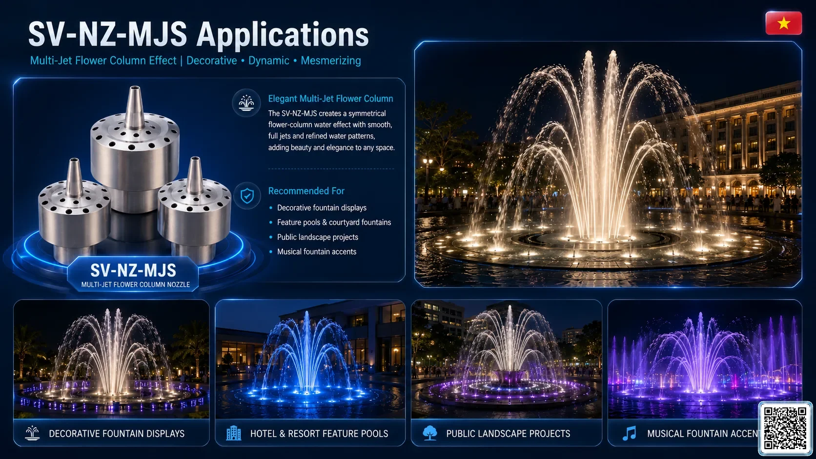 SV-NZ-MJS SV-NZ-MJS Multi-Jet Style Nozzle Catalogue Nozzle - fountain nozzle - fountain equipments