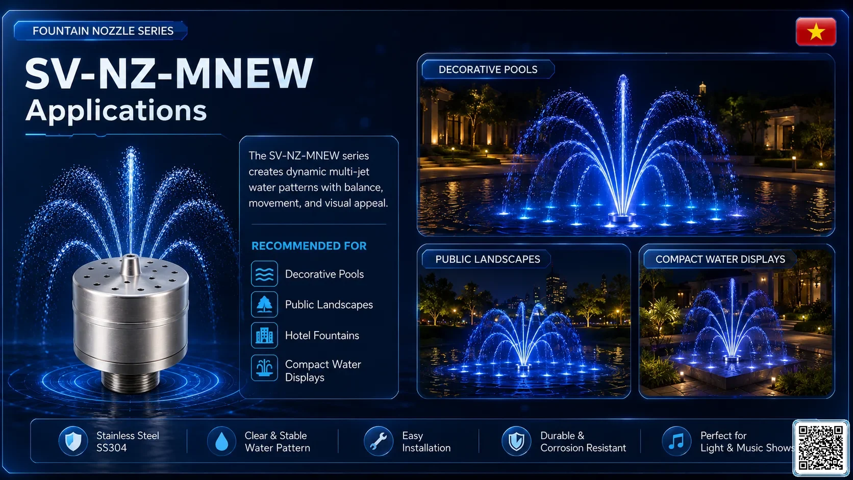 SV-NZ-MNEW SV-NZ-MNEW Multi-New Style Nozzle Catalogue Nozzle - fountain nozzle - fountain equipments